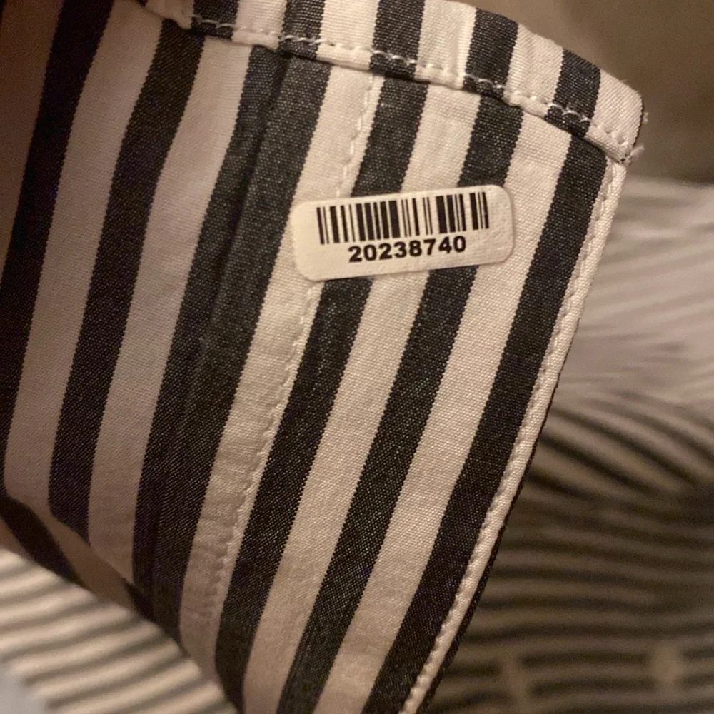 FRAME Cotton Sleeveless Striped Button Down Dress Tie Waist Shirt Dress SMALL - Picture 10 of 11